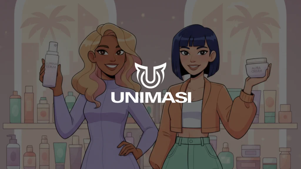 Jasa Motion Graphic Launching Produk Skincare profesional dari Unimasi. Kami spesialis dalam video animasi 2D, 3D, dan motion graphic.