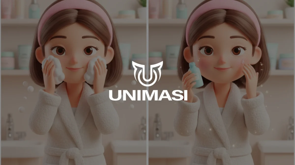 Tingkatkan penjualan dengan Jasa Animasi 3D & 2D Pemakaian Skincare dari Unimasi. Kami membuat, Motion Graphic & AI untuk produk skincare.