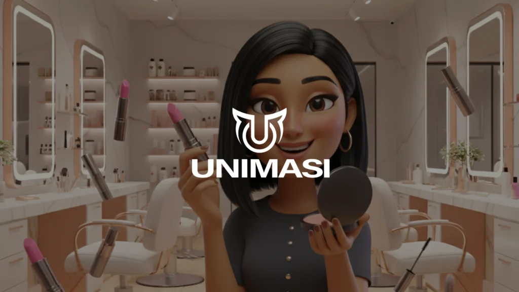 Jasa Animasi 3D Tutorial Penggunaan Kosmetik dari Unimasi. Tingkatkan konversi dengan visualisasi produk kosmetik 3D