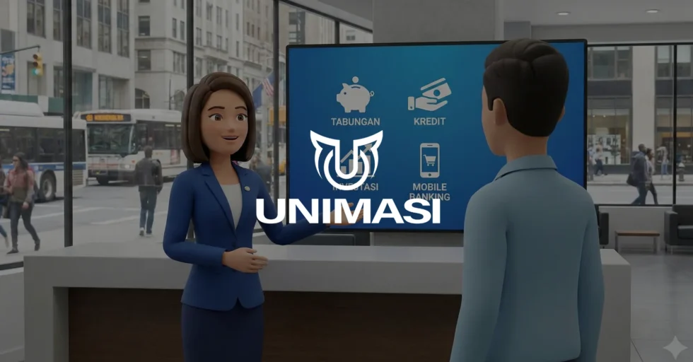 Butuh Vendor 3D Explainer Video Perbankan Jakarta terpercaya? Unimasi melayani jasa pembuatan animasi 2D, 3D, Motion Graphic & AI.