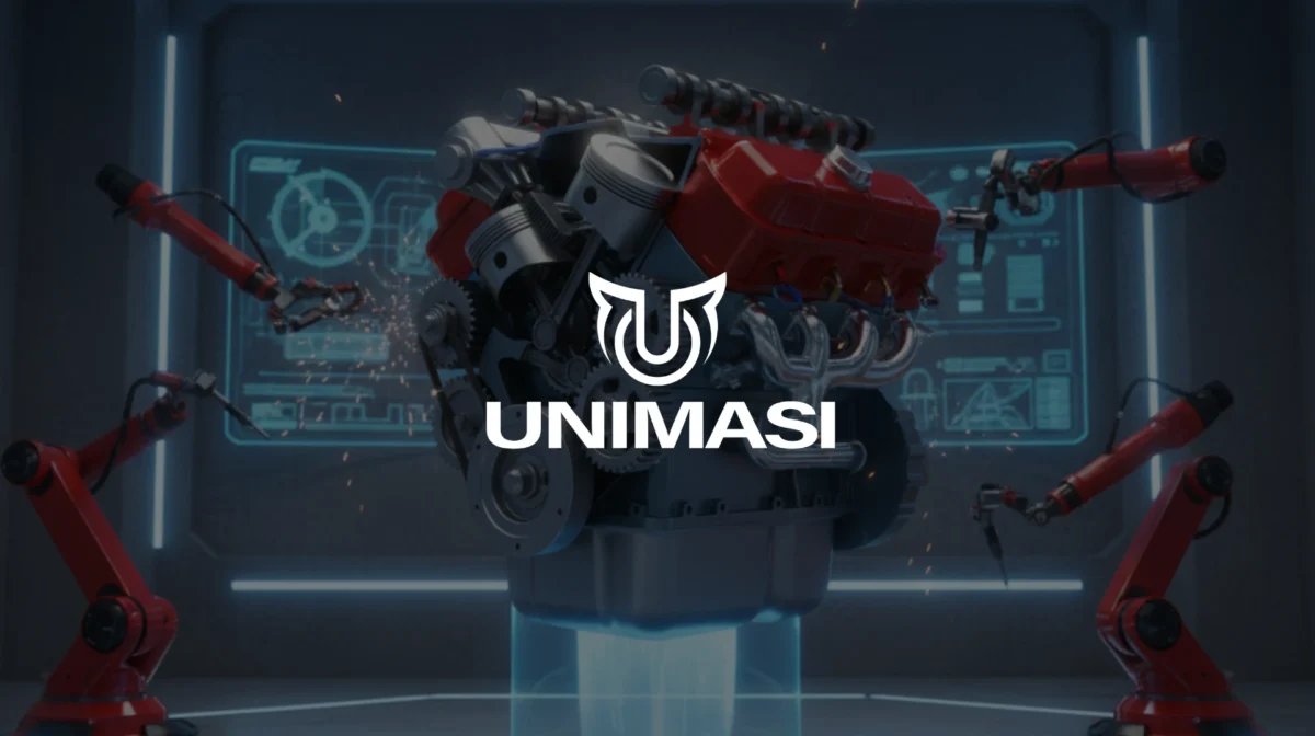 Jasa Animasi 3D Mekanikal Jakarta. Unimasi hadirkan visualisasi mesin 3D, motion graphic, dan teknologi AI untuk kebutuhan industri Anda.