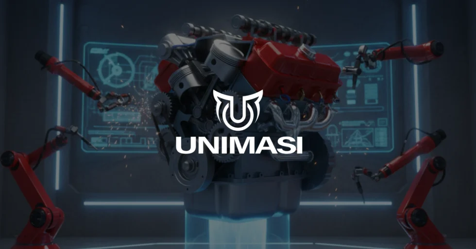 Jasa Animasi 3D Mekanikal Jakarta. Unimasi hadirkan visualisasi mesin 3D, motion graphic, dan teknologi AI untuk kebutuhan industri Anda.