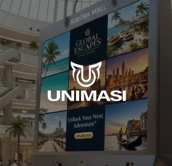 Tingkatkan penjualan Anda dengan Jasa Videotron 3D E-commerce Bekasi dari Unimasi. Ahli animasi 3D & AI untuk branding produk Anda.