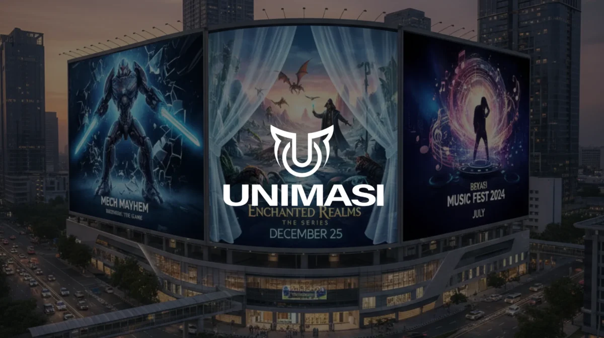 Cover Vendor Videotron 3D entertainment BekasiSEO UNIMASI (31) Cari Vendor Videotron 3D entertainment Bekasi? Unimasi sediakan jasa pembuatan video animasi 3D, Motion Graphic & AI yang memukau.