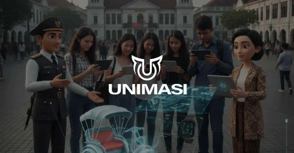 Jasa AR Historical Tour Jakarta. Unimasi solusi AR berbasis animasi 3D, Motion Graphic, AI untuk pengalaman sejarah yang imersif dan modern.