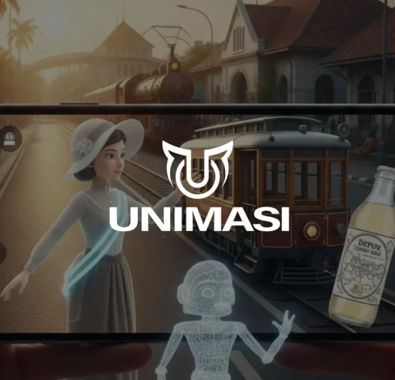 Jasa AR Historical Tour Depok: Unimasi. Teknologi AR, animasi 3D, AI untuk pengalaman tur sejarah yang imersif dan edukatif di Kota Depok.