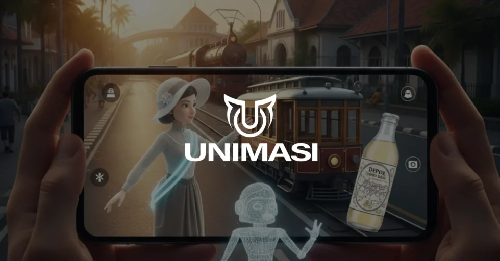 Jasa AR Historical Tour Depok: Unimasi. Teknologi AR, animasi 3D, AI untuk pengalaman tur sejarah yang imersif dan edukatif di Kota Depok.