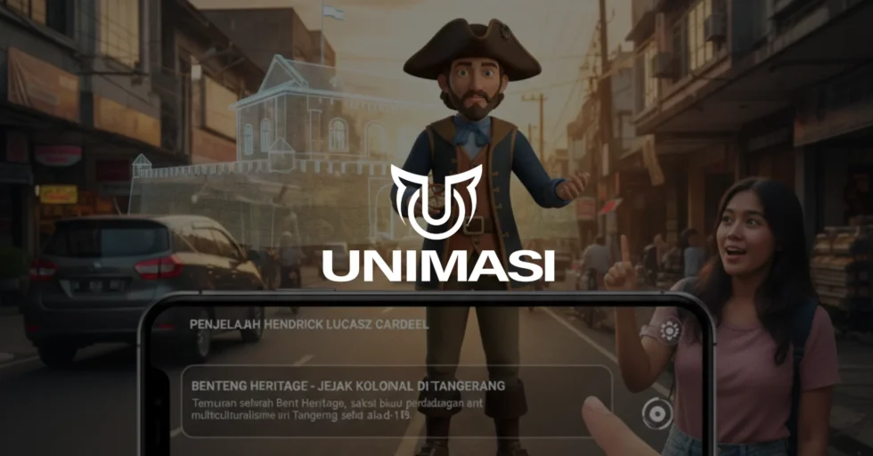Jasa AR Historical Tour Tangerang. Solusi visual imersif didukung teknologi animasi 3D, Motion Graphic, dan AI dari Unimasi.