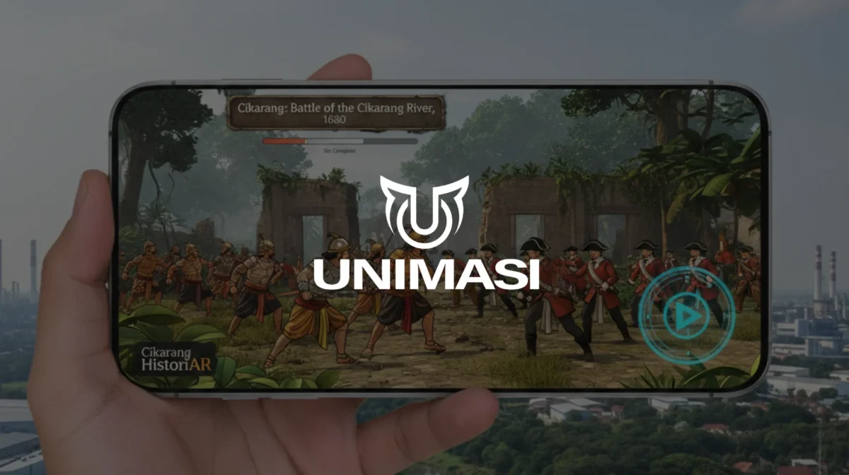 Jasa AR Historical Tour Cikarang: Unimasi. Animasi 3D dan Augmented Reality untuk pengalaman wisata sejarah yang interaktif dan modern.